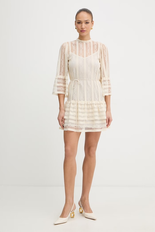 Twinset sukienka babydoll 261TP2544 beżowy SS26