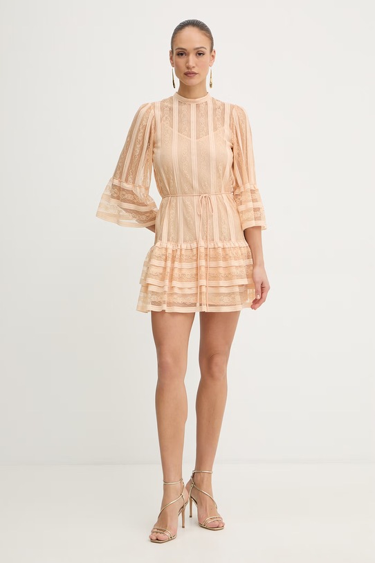 Twinset Sukienka babydoll 261TP2544 pomarańczowy SS26