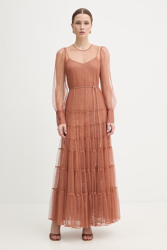 Šaty Twinset bodky hnedá 261TP2770