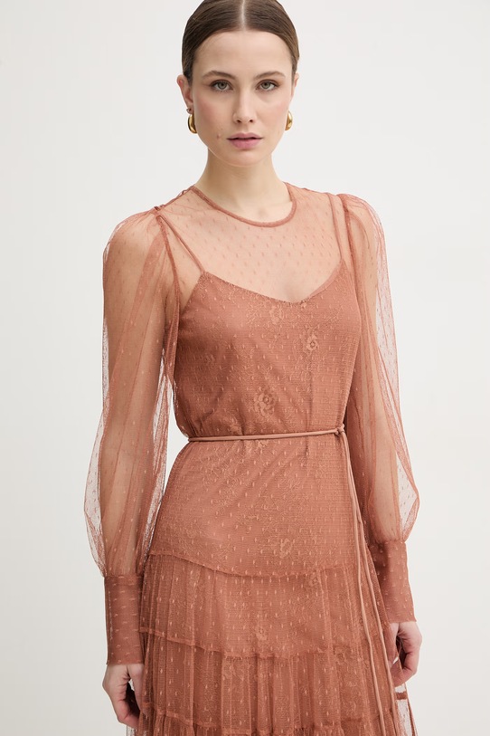 Twinset sukienka brązowy 261TP2770