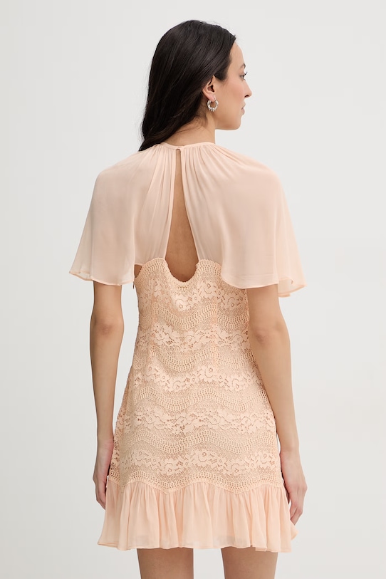 Odzież Twinset sukienka z wiskozą 261TP2781 pomarańczowy