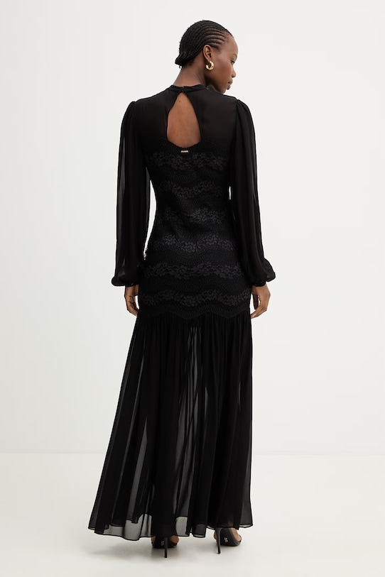 Ρούχα Twinset φόρεμα με βισκόζη 261TP2784 μαύρο