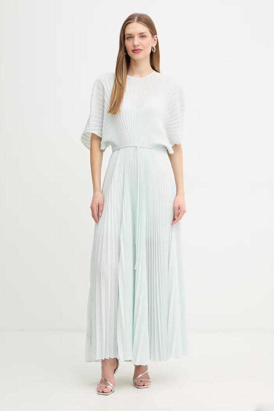 Twinset sukienka rozkloszowany turkusowy 261TP2562