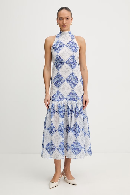 Šaty Twinset kvetinový modrá 261TP213B