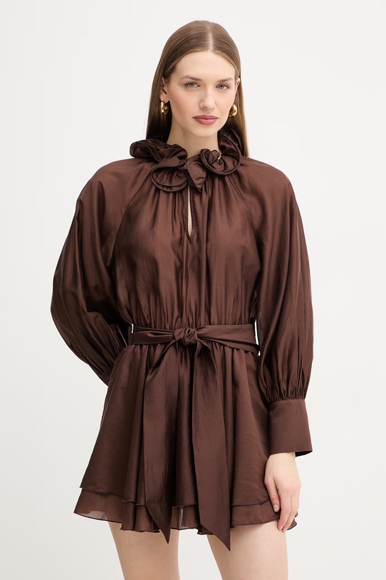 Twinset sukienka tkanina brązowy 261AP2181