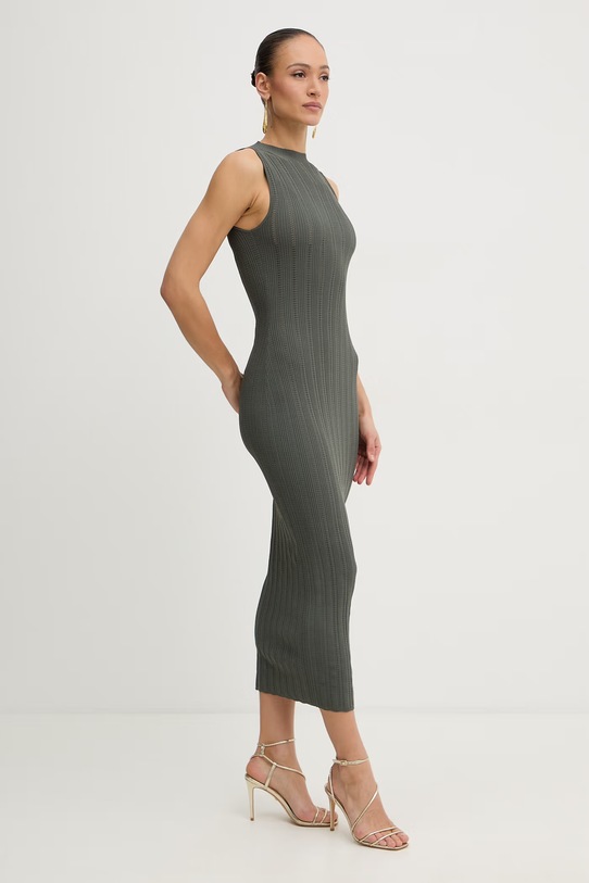 Twinset φόρεμα με βισκόζη 261LL3BCC πράσινο SS26