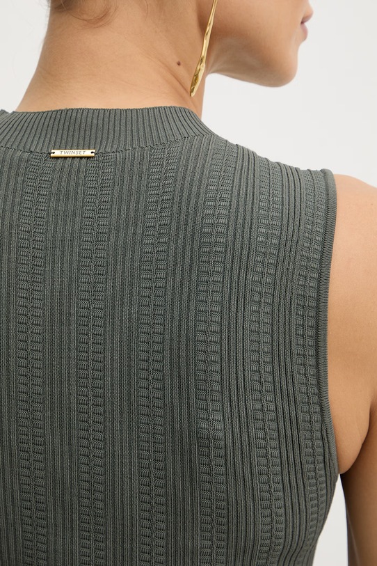 Twinset šaty s viskózou 261LL3BCC zelená