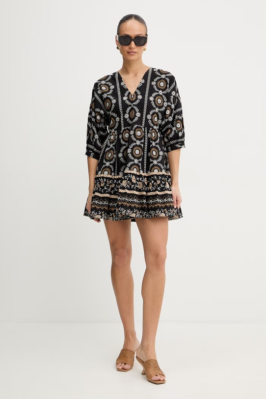 Бавовняна сукня Twinset 261LB2TGG чорний SS26