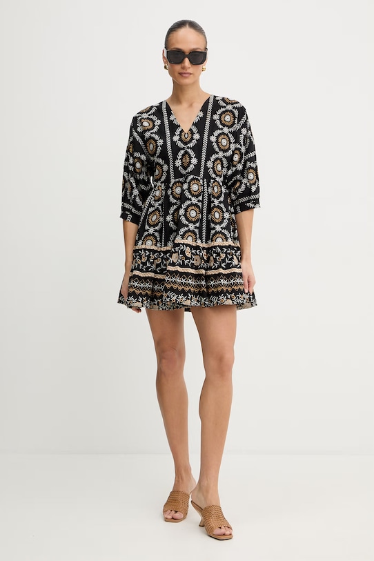 Бавовняна сукня Twinset 261LB2TGG чорний SS26