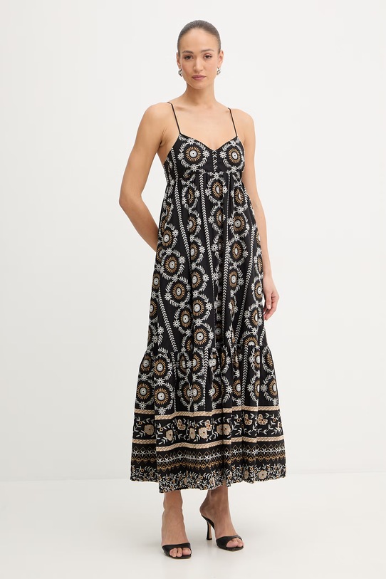 Twinset sukienka bawełniana casual czarny 261LB2TDD