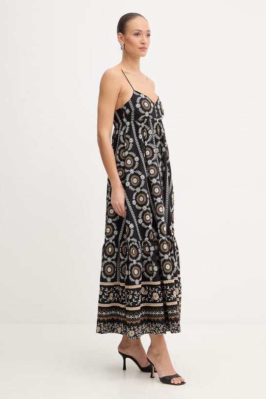 Twinset sukienka bawełniana 261LB2TDD czarny SS26