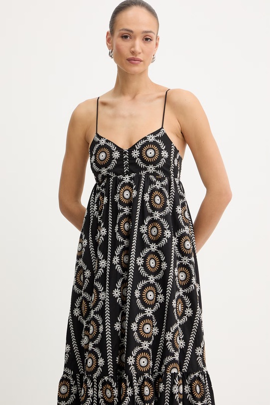 Twinset sukienka bawełniana czarny 261LB2TDD