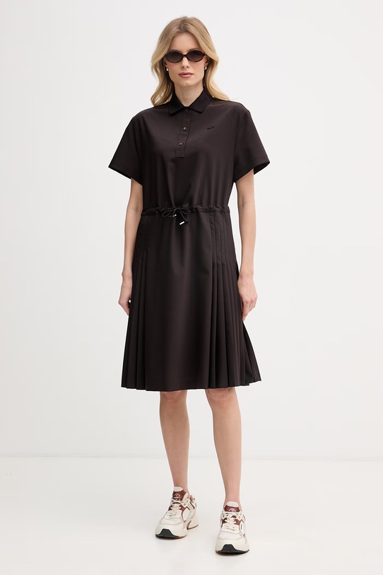 Lacoste letné šaty s vlnou EF0197 hnedá SS26