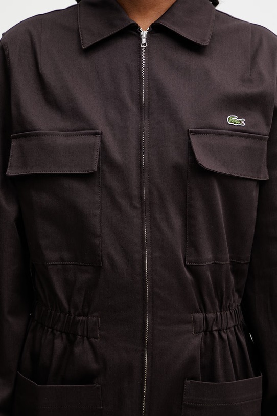 Lacoste jumpsuit cotton with elastane Women's brown EF0557