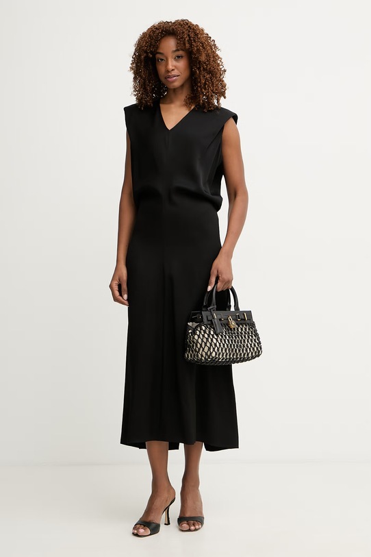 Trussardi sukienka z wiskozy 7491A001815N czarny SS26