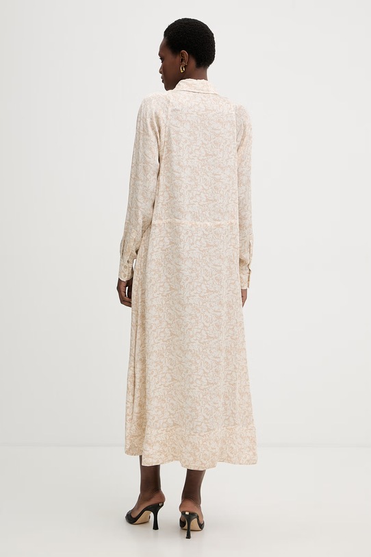 Odzież Trussardi sukienka letnia z wiskozy 7494A001818N beżowy