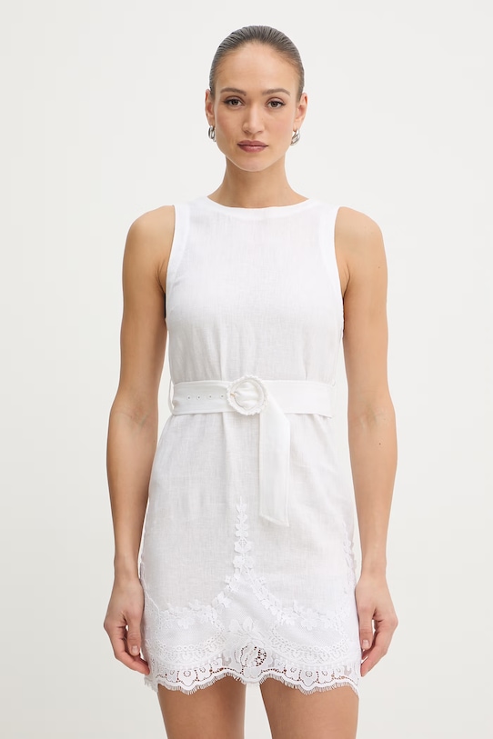 Twinset платье из льна белый 261TT2180