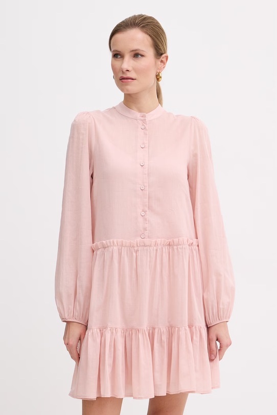 Twinset φόρεμα βαμβάκι ροζ 261TF2050