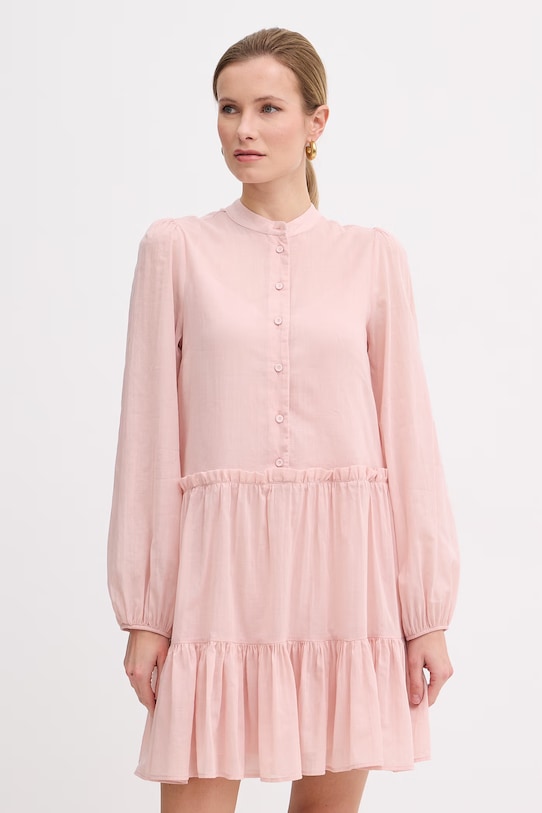 Twinset φόρεμα βαμβάκι ροζ 261TF2050