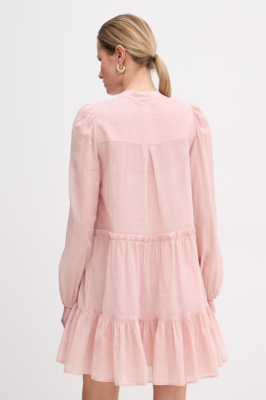 Ρούχα Twinset φόρεμα βαμβάκι 261TF2050 ροζ