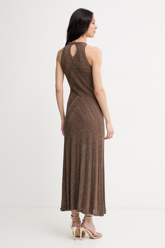 Одежда Twinset летнее платье со льном 261TT3213 коричневый