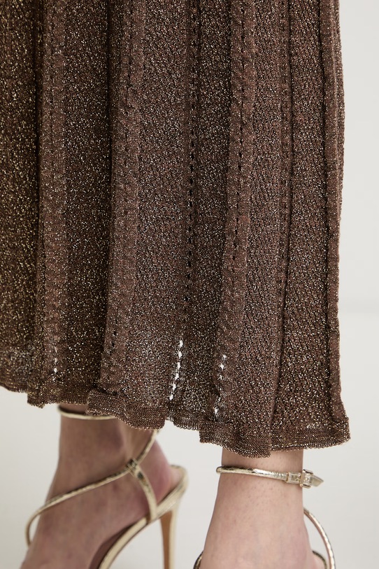 Twinset летнее платье со льном 261TT3213 коричневый