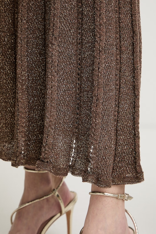 Twinset летнее платье со льном 261TT3213 коричневый