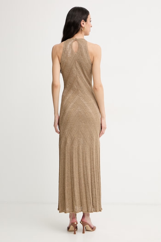 Одежда Twinset летнее платье со льном 261TT3213 золотой