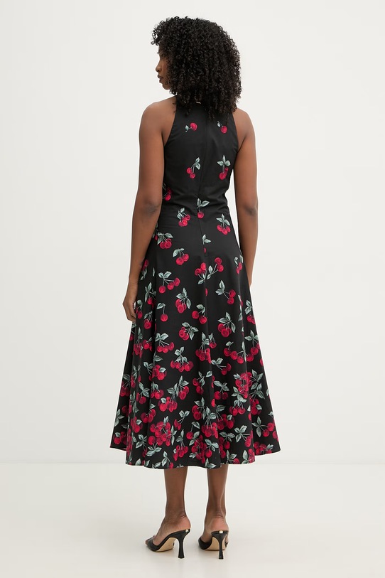 Odzież Twinset sukienka rozkloszowana bawełniana 261TT2591 czarny