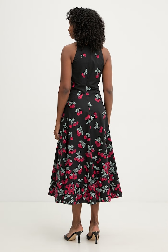 Odzież Twinset sukienka rozkloszowana bawełniana 261TT2591 czarny