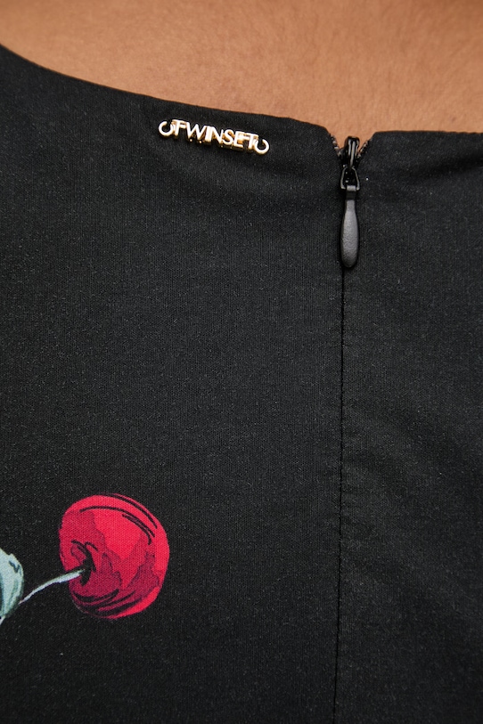 Twinset sukienka rozkloszowana bawełniana 261TT2591 czarny