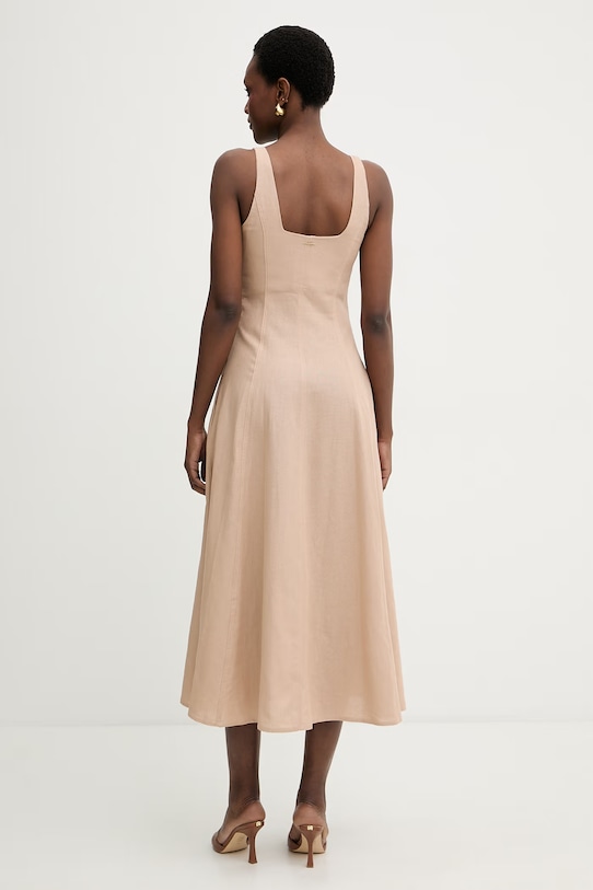 Abbigliamento Twinset vestito d'estate con lino 261TF2021 beige