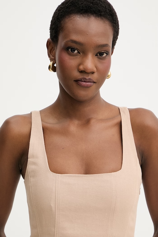 Twinset Ljetna haljina s lanom bež 261TF2021