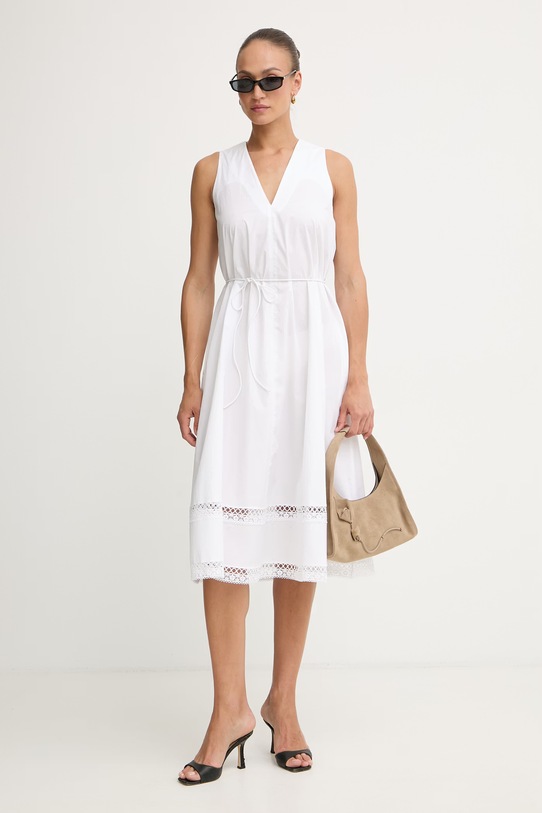 Twinset ljetna haljina od pamuka s elastanom 261TT2250 bijela SS26