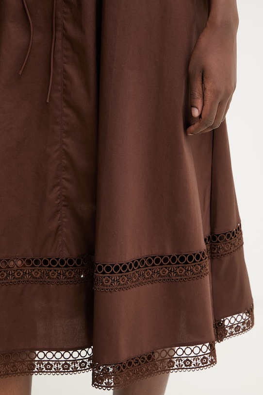 Twinset ljetna haljina od pamuka s elastanom 261TT2250 smeđa