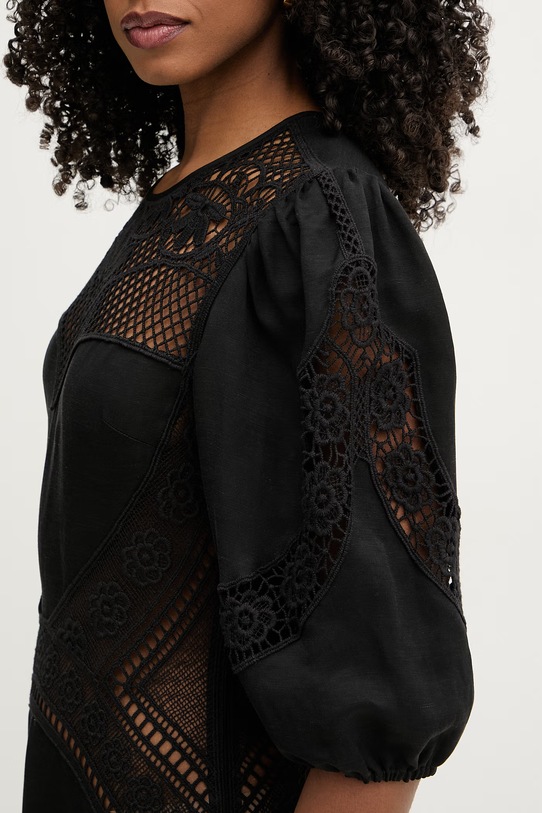 Twinset sukienka rozkloszowana z wiskozy 261TT2240 czarny