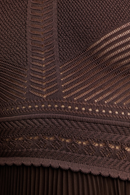 Twinset плиссированное платье с вискозой 261TT3191