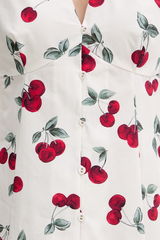 Twinset sukienka empire bawełniana 261TT2592 biały