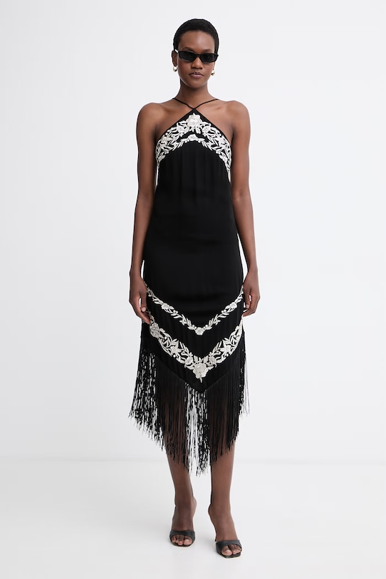 Twinset obleka viskozna 261TT2411 črna SS26