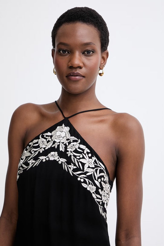 Twinset obleka viskozna črna 261TT2411