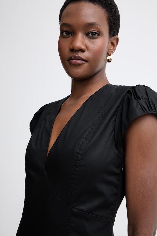 Twinset літня сукня бавовняна з еластаном чорний 261TT2025