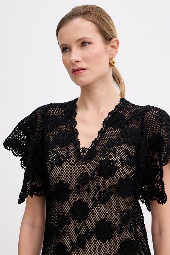 Twinset šaty bavlnené čierna 261TT3160