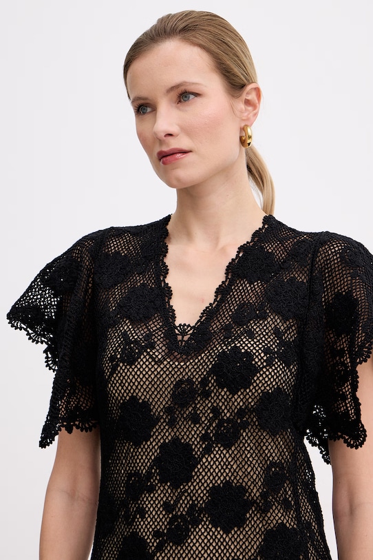 Twinset šaty bavlnené čierna 261TT3160