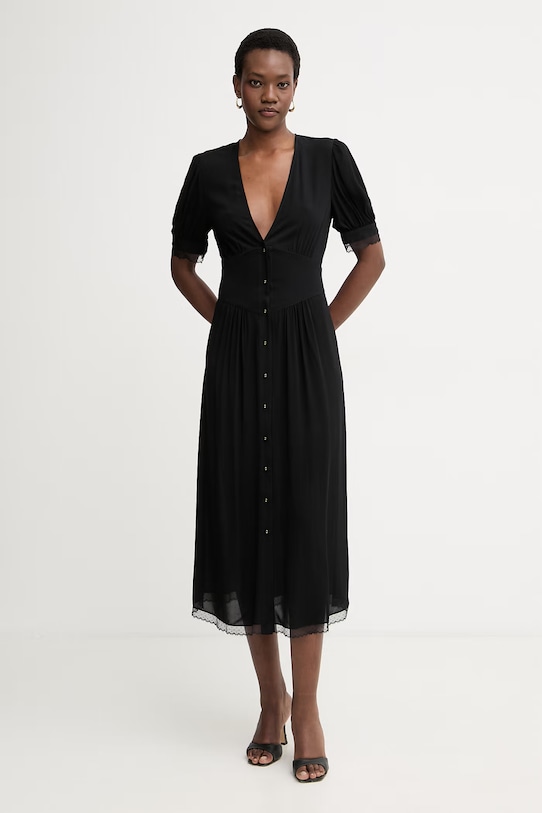 Twinset obleka viskozna črna 261TT2071