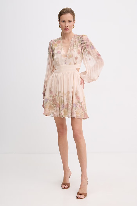 Twinset šaty z viskózy 261TT2561 béžová SS26