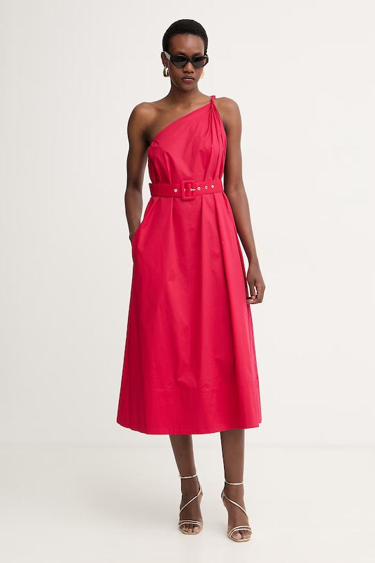 Twinset ljetna haljina od pamuka s elastanom 261TT2023 crvena SS26