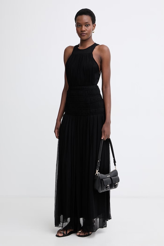 Twinset obleka A-kroja viskozna 261TT2041 črna SS26