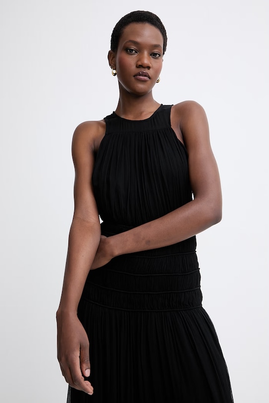 Twinset obleka A-kroja viskozna črna 261TT2041