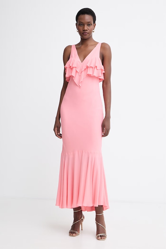 Twinset літня сукня віскозна рожевий 261TT2070