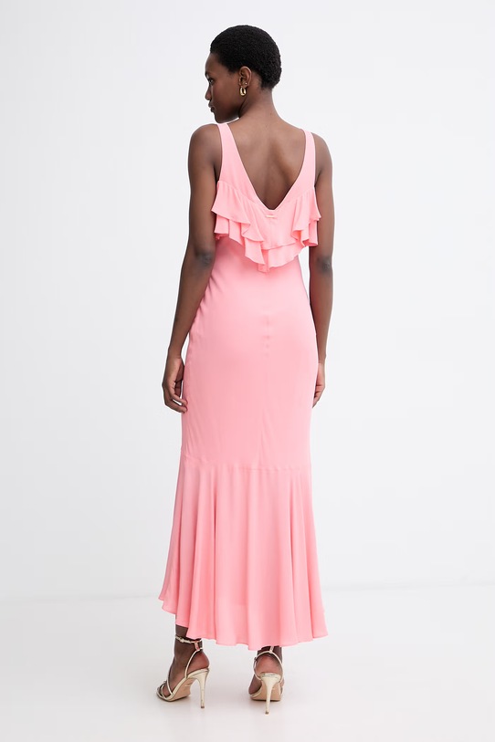 Одяг Twinset літня сукня віскозна 261TT2070 рожевий